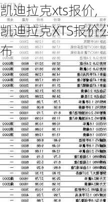 凯迪拉克xts报价,凯迪拉克XTS报价公布