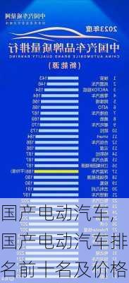 国产电动汽车,国产电动汽车排名前十名及价格